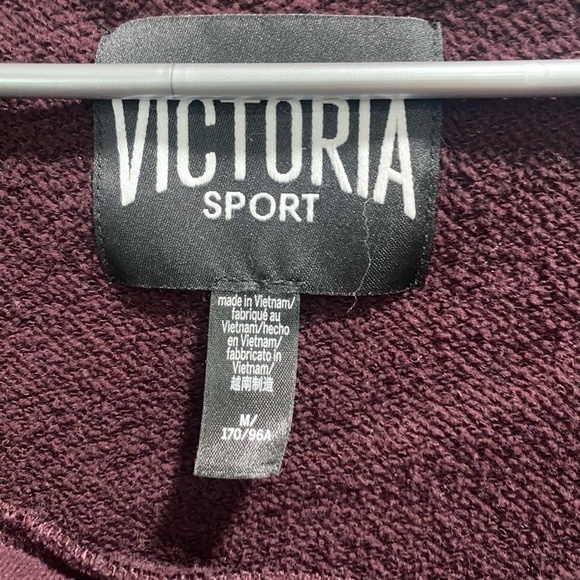Womens Victoria Secrets Sports Burgundy Pullover Size Medium - Picture 3 of 3